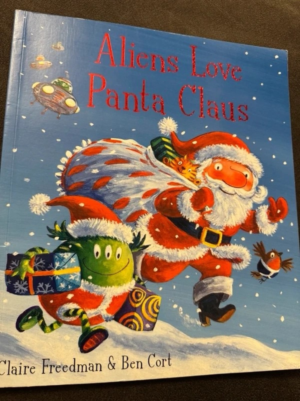 Aliens Love Santa Claus – Blue Holiday Coffee Table Book